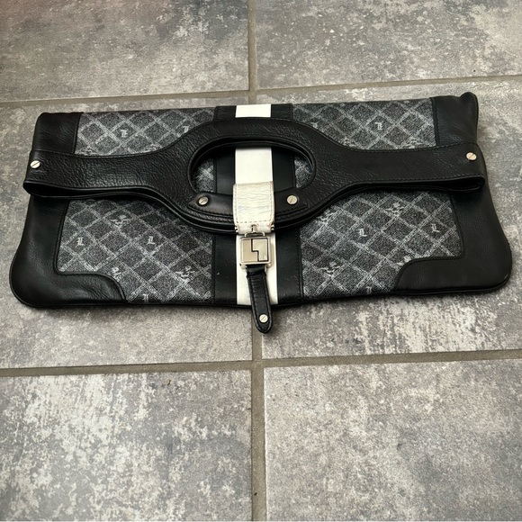 L.A.M.B. GWEN STEFANI Signature Foldover Clutch Leather HandBag Clutch Purse - Picture 4 of 13